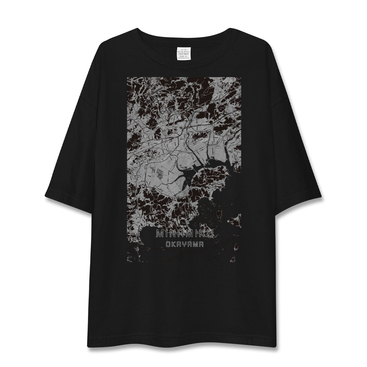 【南区(岡山市)(岡山県)】地図柄ビッグシルエットTシャツ