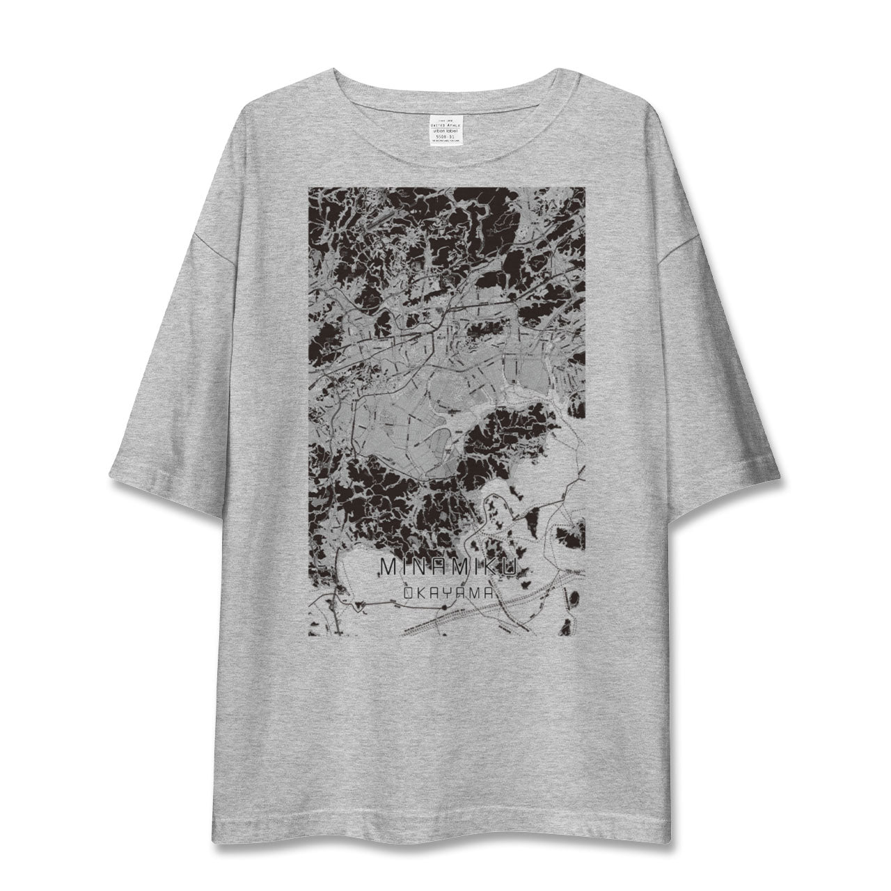 【南区(岡山市)(岡山県)】地図柄ビッグシルエットTシャツ