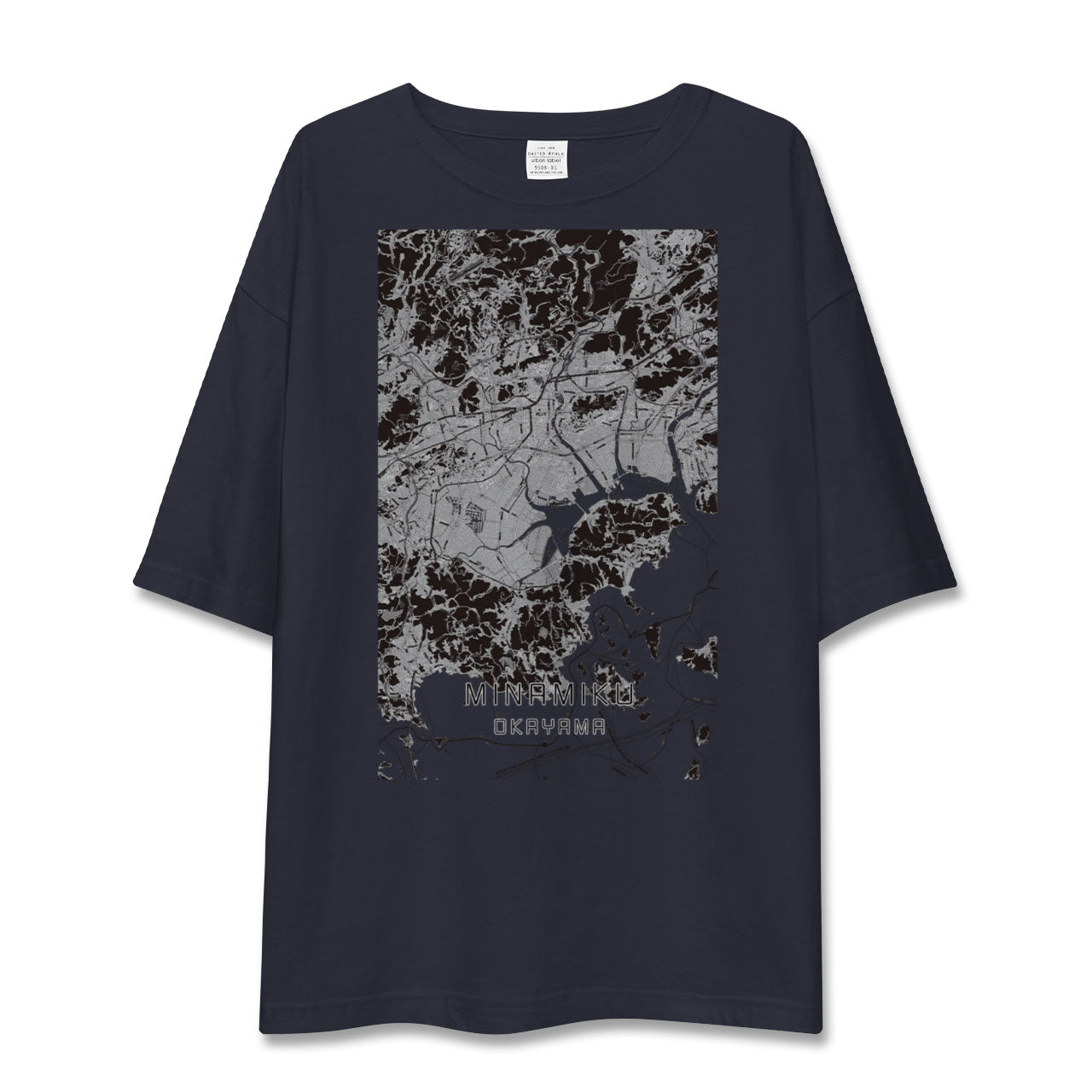 【南区(岡山市)(岡山県)】地図柄ビッグシルエットTシャツ