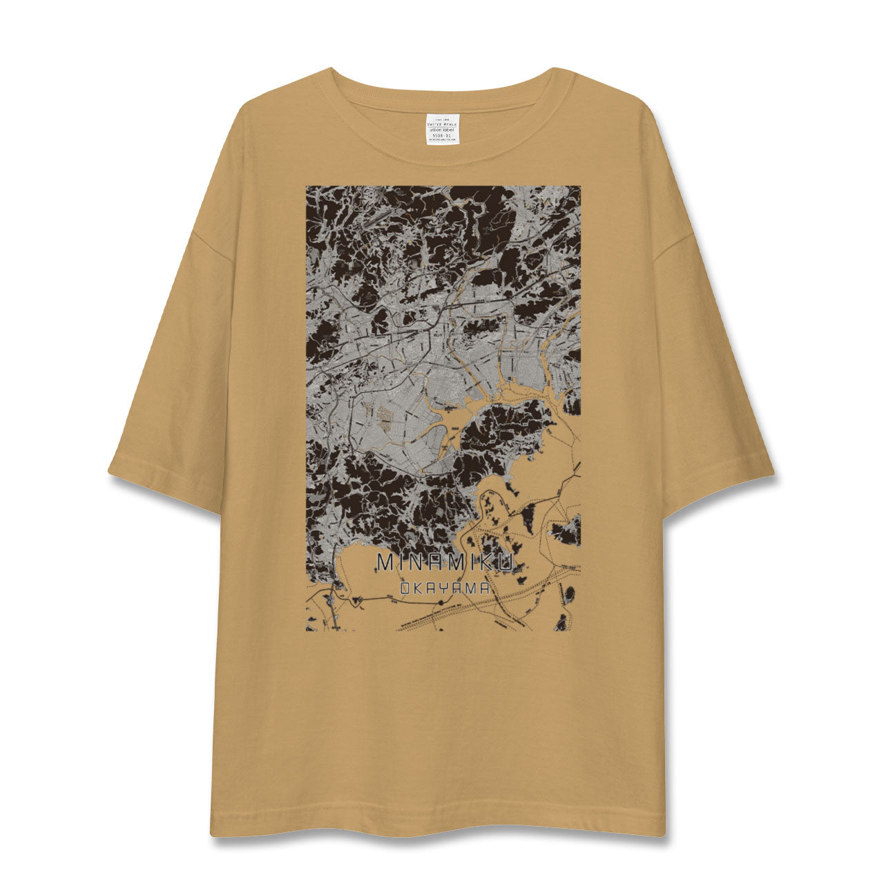 【南区(岡山市)(岡山県)】地図柄ビッグシルエットTシャツ