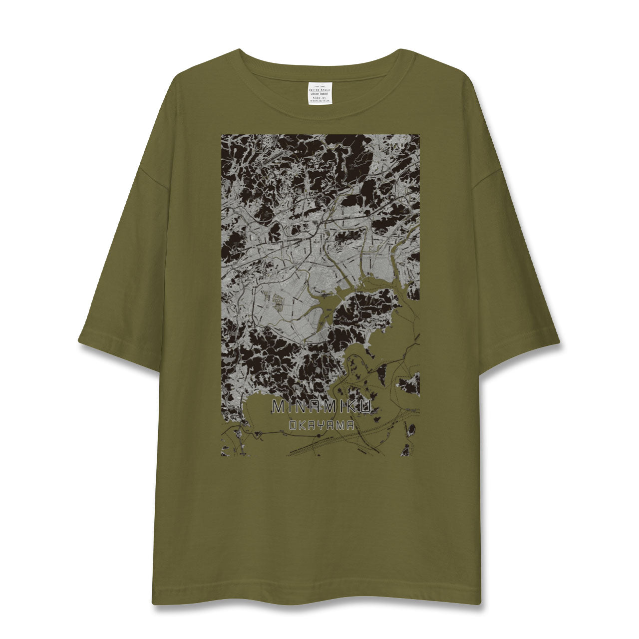 【南区(岡山市)(岡山県)】地図柄ビッグシルエットTシャツ