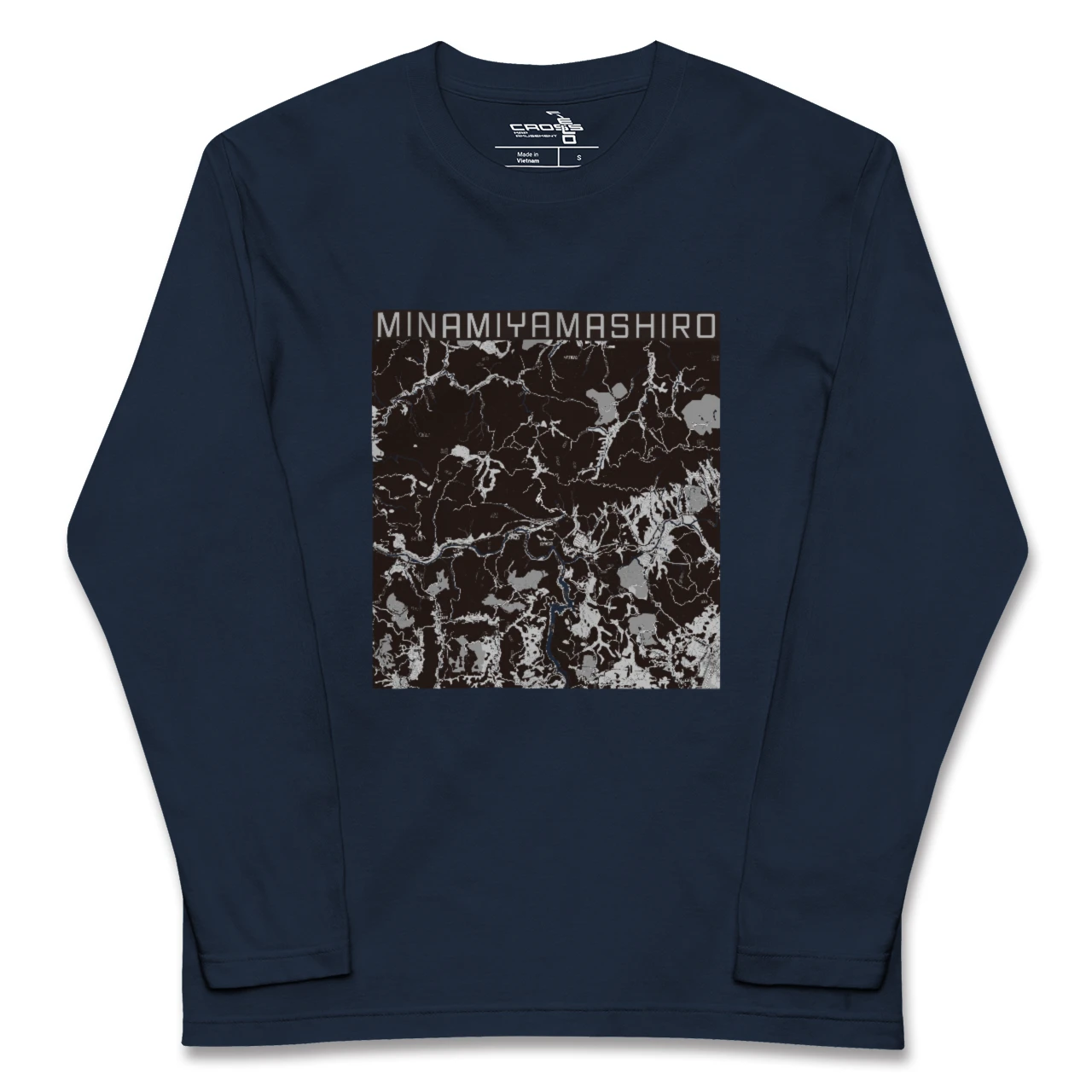 【南山城(京都府)】地図柄ロングスリーブTシャツ