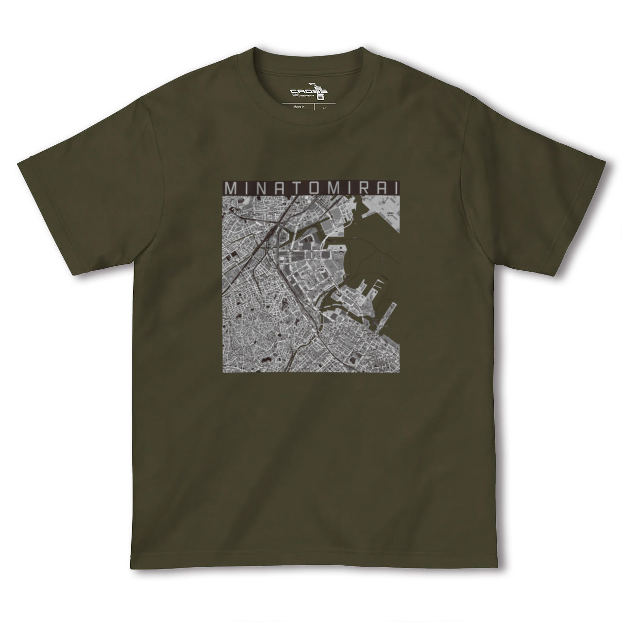 【みなとみらい(神奈川県)】地図柄ヘビーウェイトTシャツ