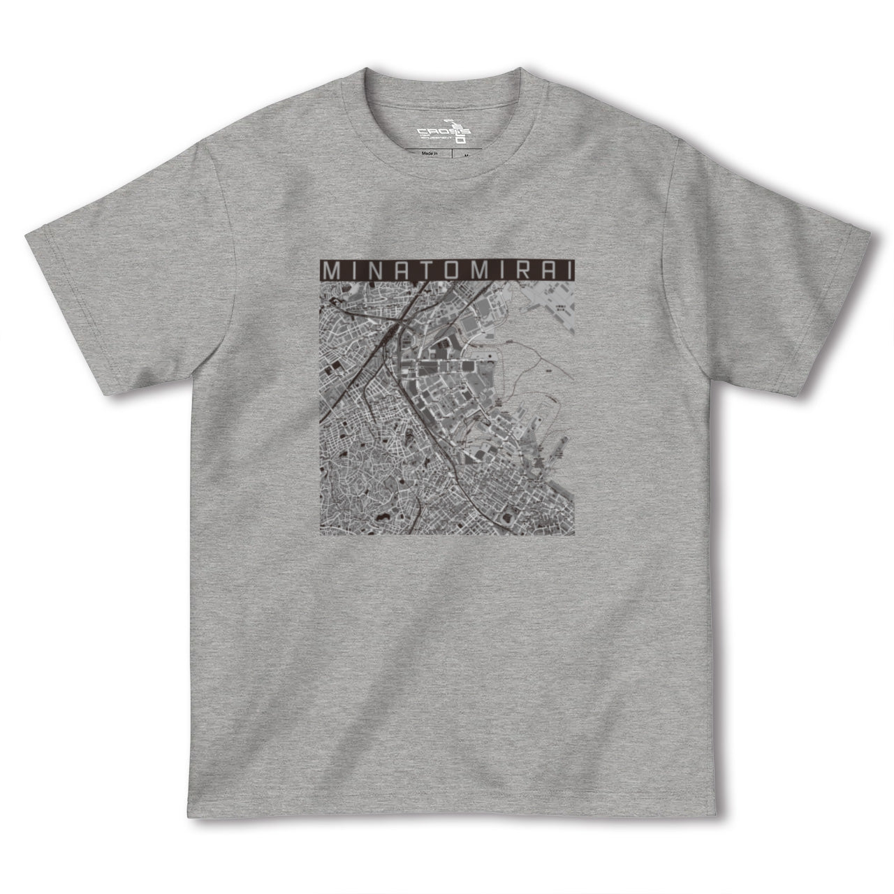 【みなとみらい(神奈川県)】地図柄ヘビーウェイトTシャツ
