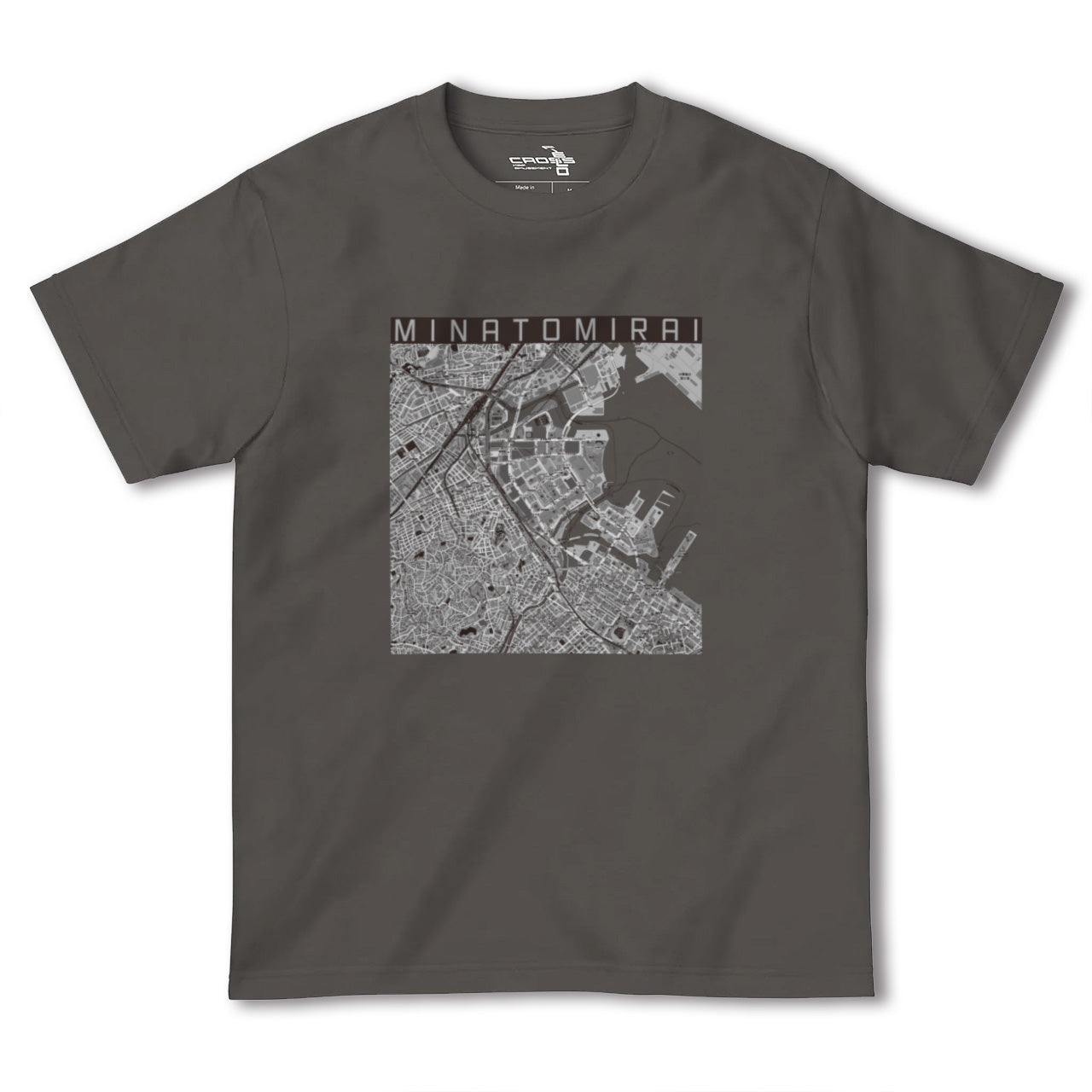 【みなとみらい(神奈川県)】地図柄ヘビーウェイトTシャツ