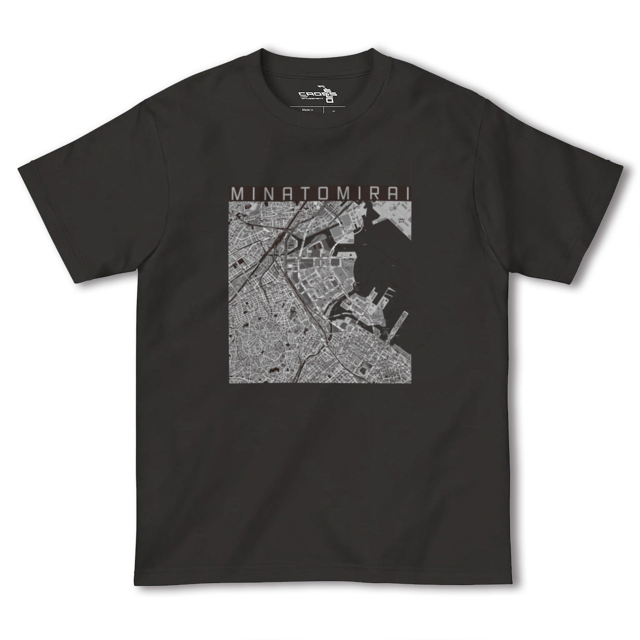 【みなとみらい(神奈川県)】地図柄ヘビーウェイトTシャツ