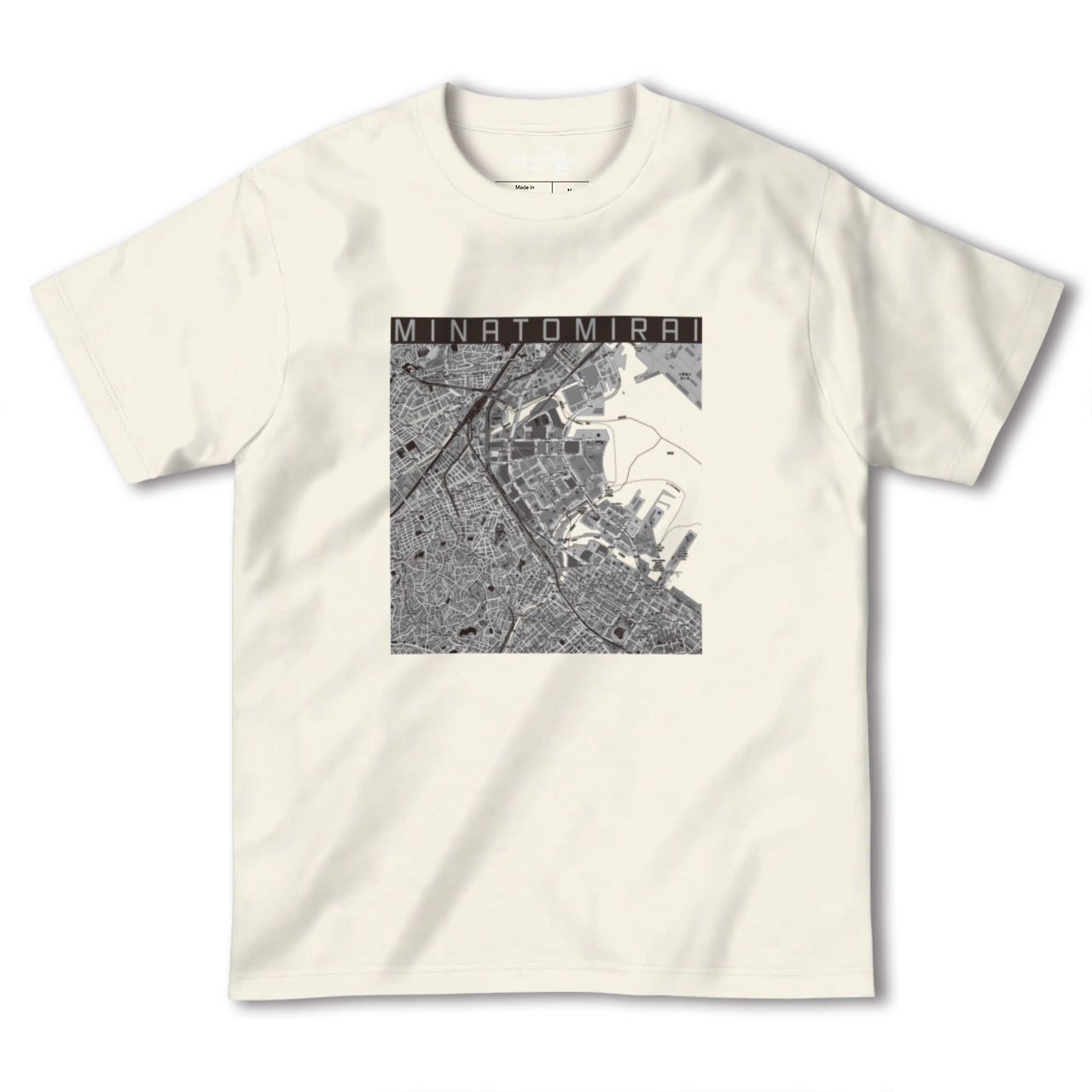 【みなとみらい(神奈川県)】地図柄ヘビーウェイトTシャツ