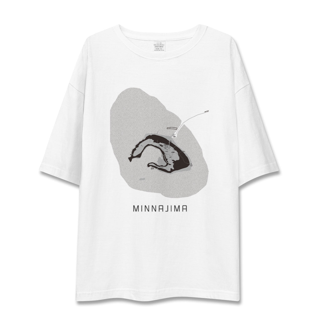 【水納島(沖縄県)】地図柄ビッグシルエットTシャツ