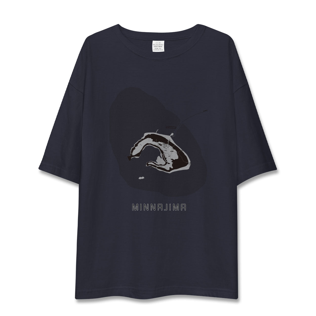 【水納島(沖縄県)】地図柄ビッグシルエットTシャツ