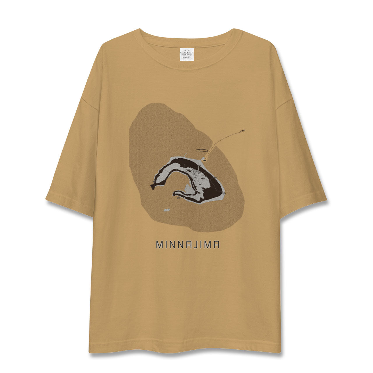 【水納島(沖縄県)】地図柄ビッグシルエットTシャツ