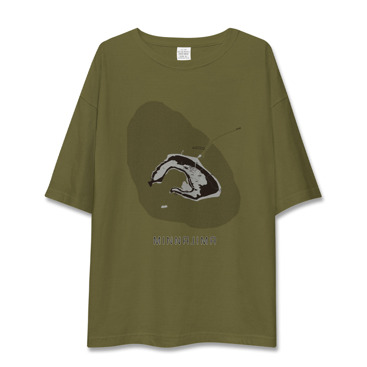 【水納島(沖縄県)】地図柄ビッグシルエットTシャツ