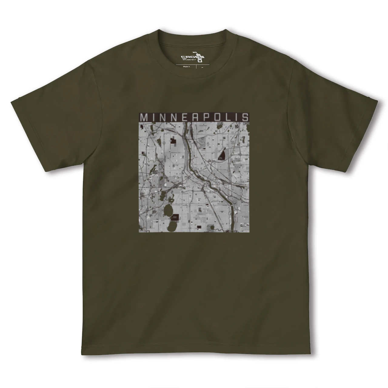 【ミネアポリス(アメリカ)】地図柄ヘビーウェイトTシャツ
