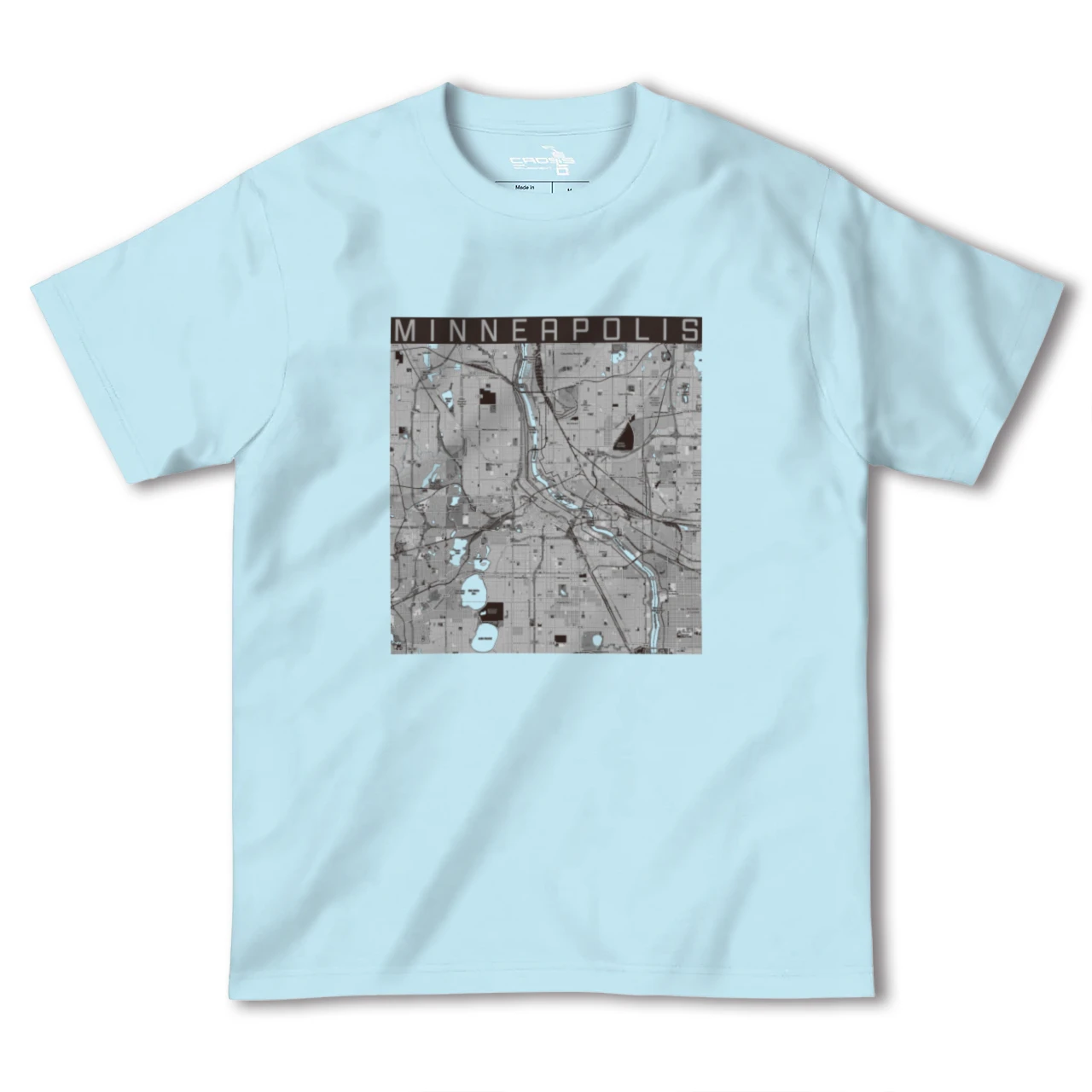 【ミネアポリス(アメリカ)】地図柄ヘビーウェイトTシャツ