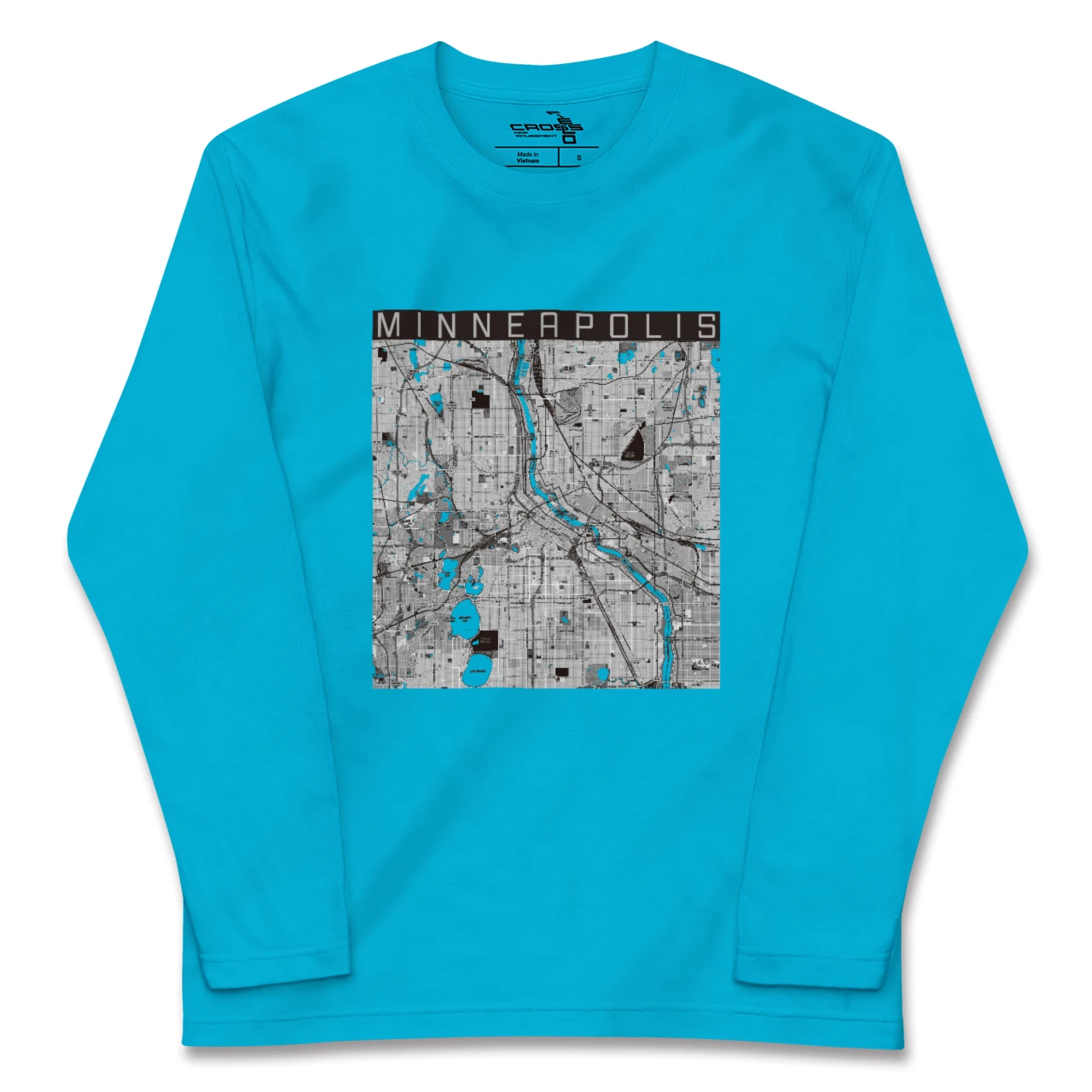 【ミネアポリス(アメリカ)】地図柄ロングスリーブTシャツ