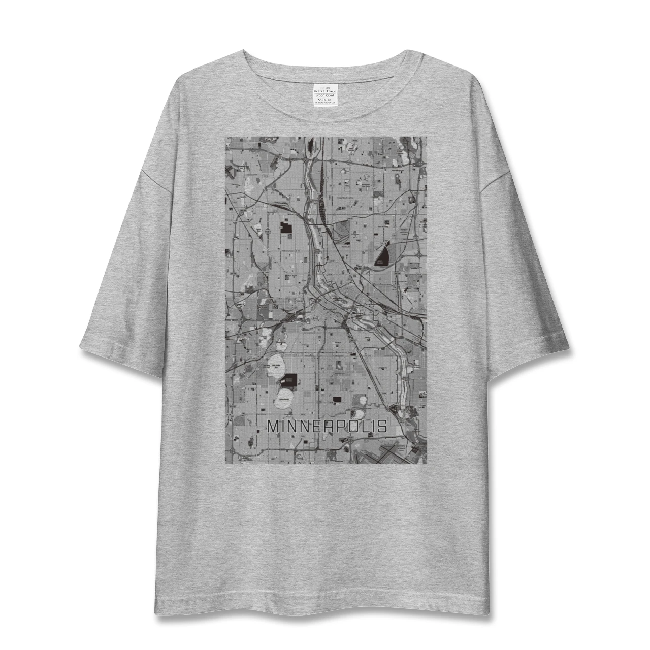【ミネアポリス(アメリカ)】地図柄ビッグシルエットTシャツ