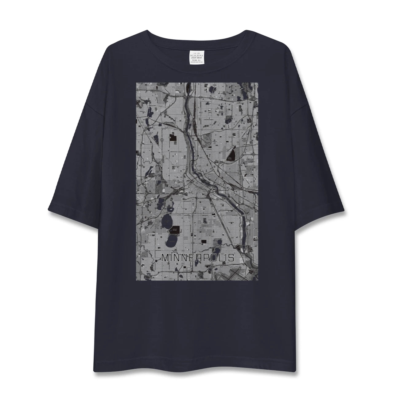 【ミネアポリス(アメリカ)】地図柄ビッグシルエットTシャツ