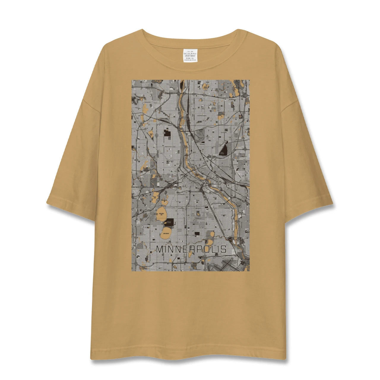 【ミネアポリス(アメリカ)】地図柄ビッグシルエットTシャツ