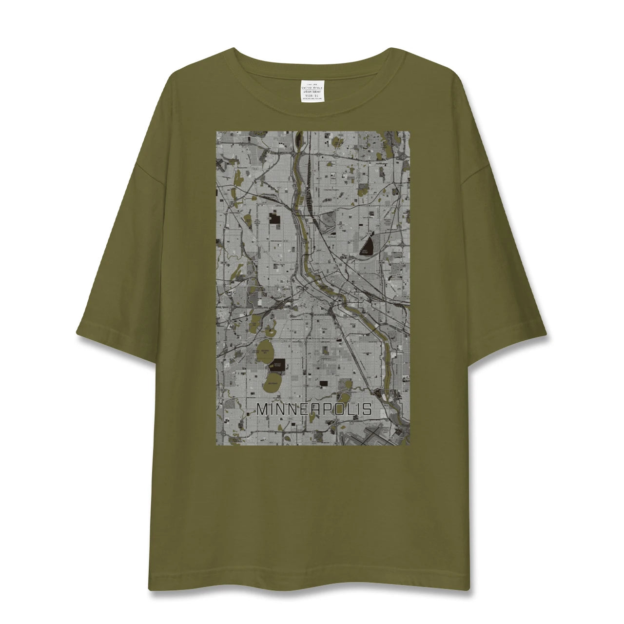 【ミネアポリス(アメリカ)】地図柄ビッグシルエットTシャツ
