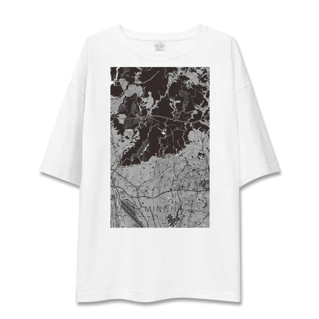 【箕面(大阪府)】地図柄ビッグシルエットTシャツ