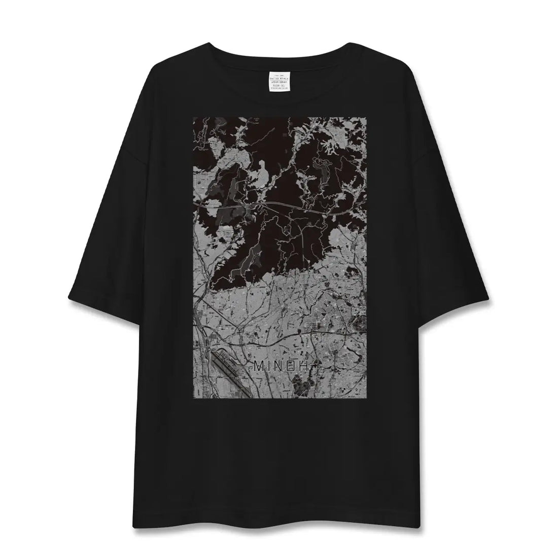 【箕面(大阪府)】地図柄ビッグシルエットTシャツ