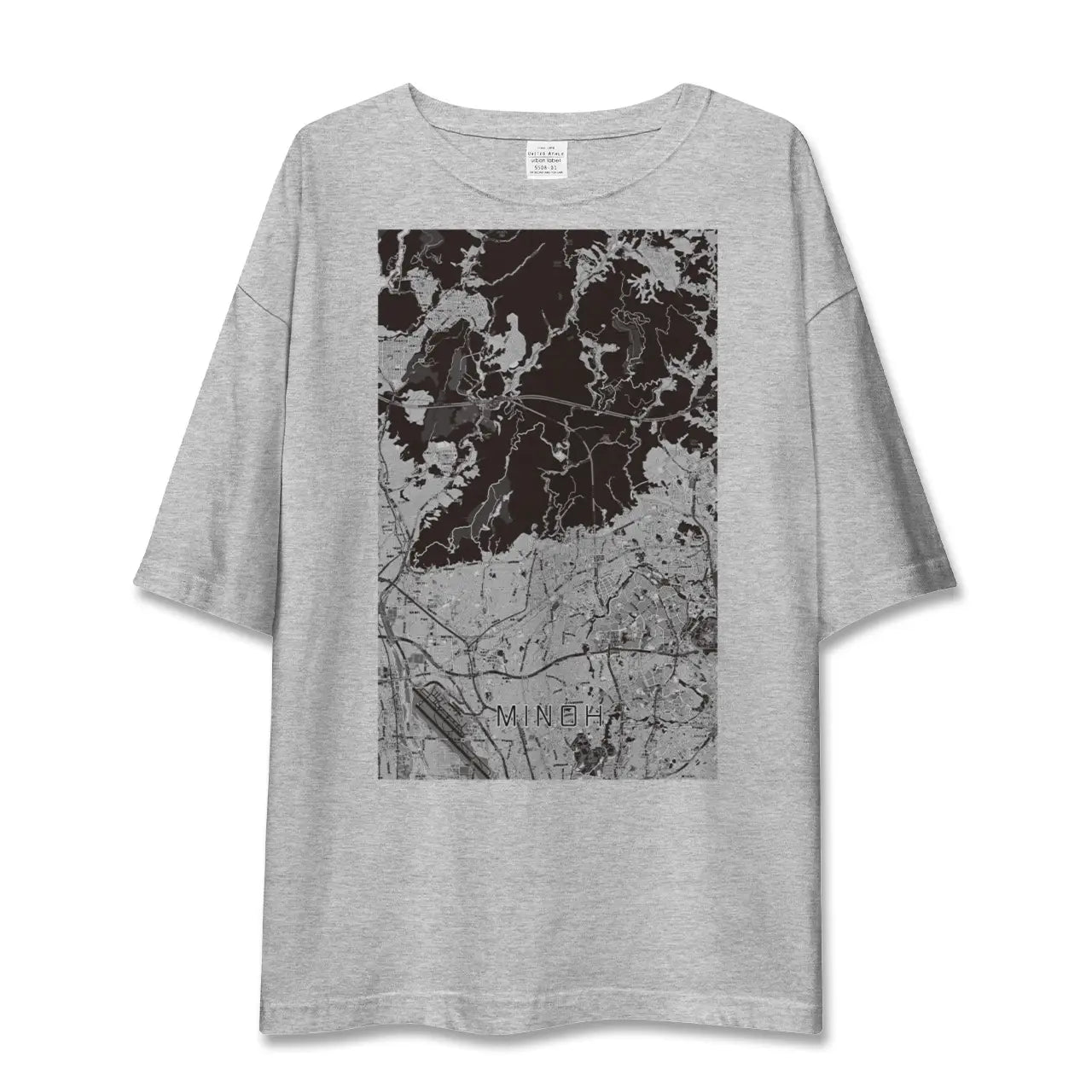 【箕面(大阪府)】地図柄ビッグシルエットTシャツ