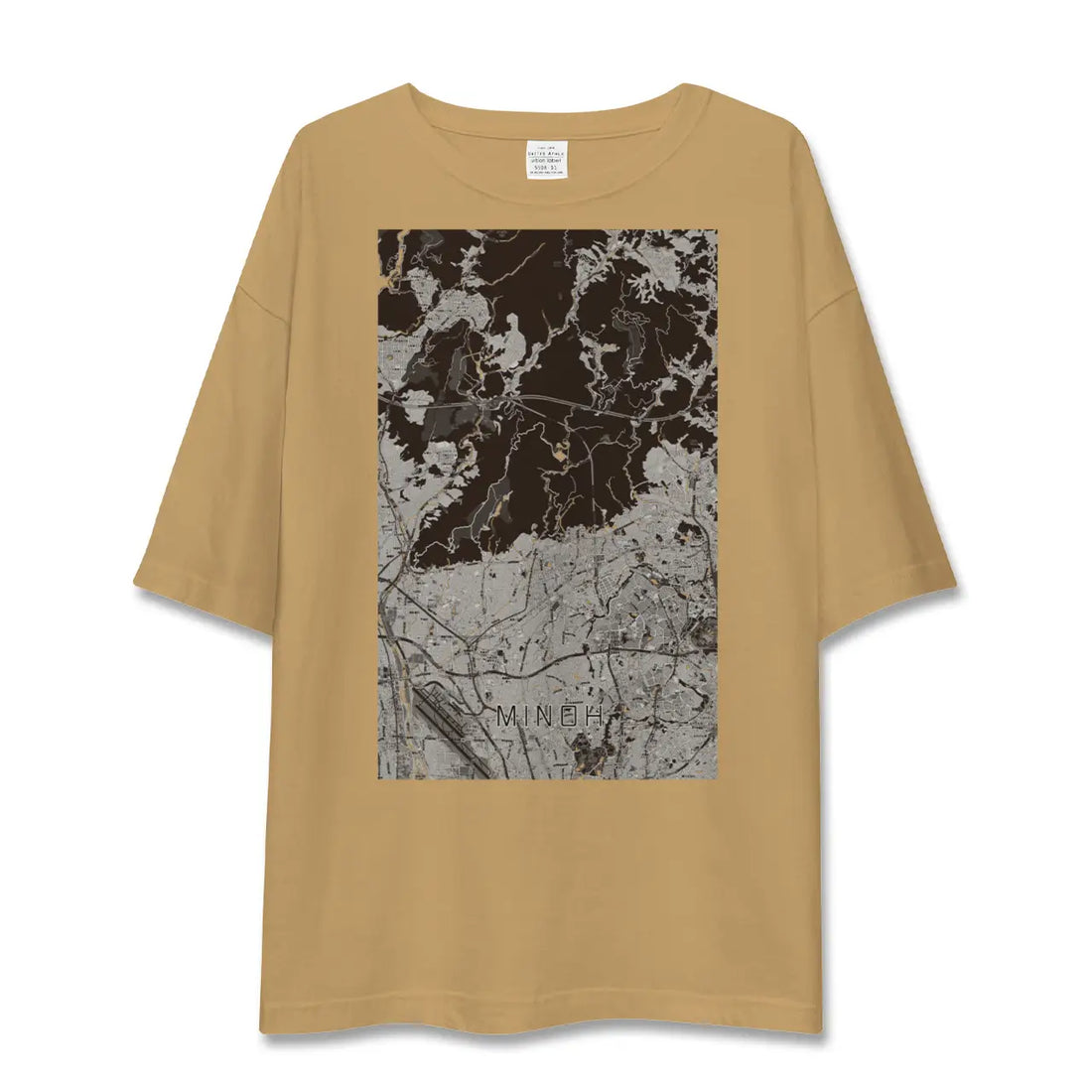 【箕面(大阪府)】地図柄ビッグシルエットTシャツ