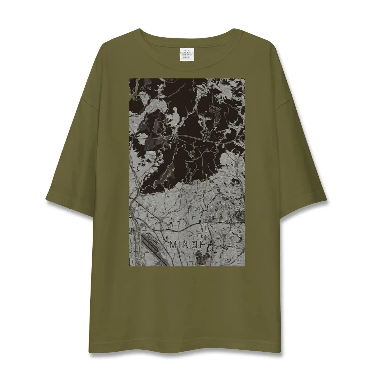 【箕面(大阪府)】地図柄ビッグシルエットTシャツ