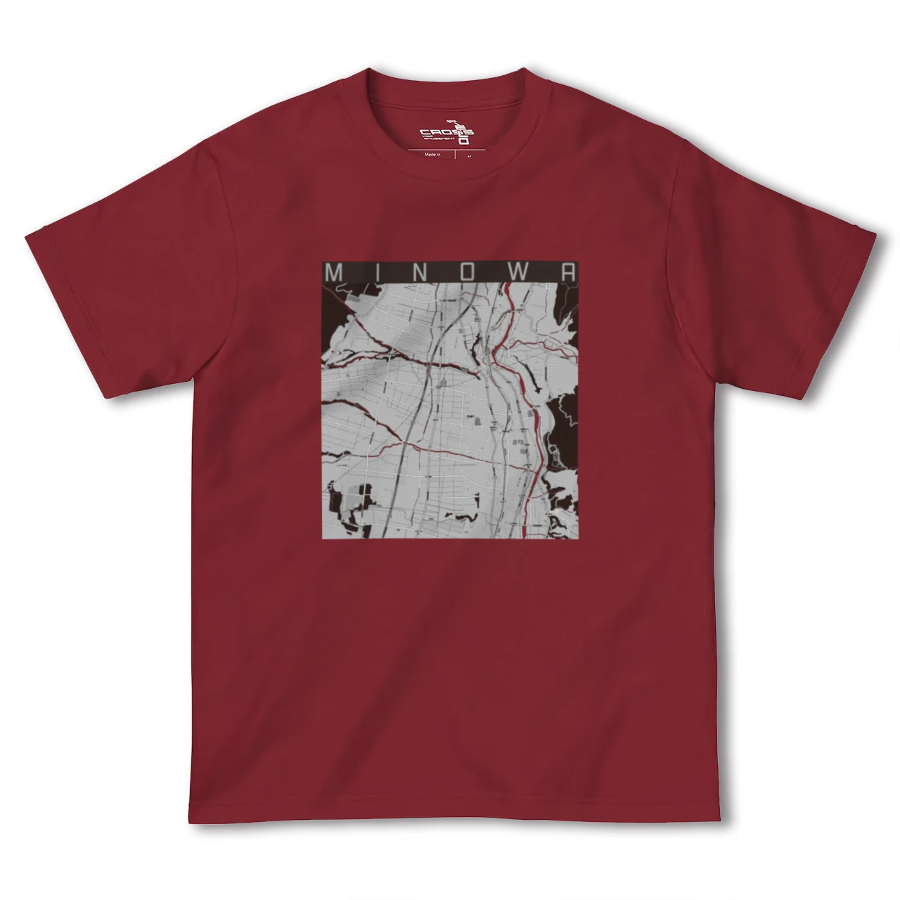 【箕輪(長野県)】地図柄ヘビーウェイトTシャツ