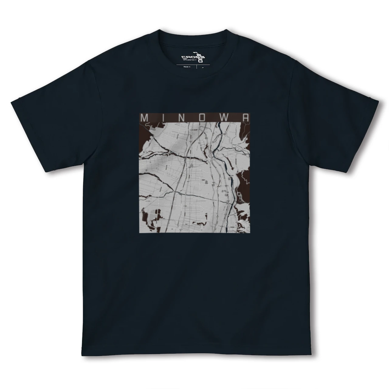 【箕輪(長野県)】地図柄ヘビーウェイトTシャツ