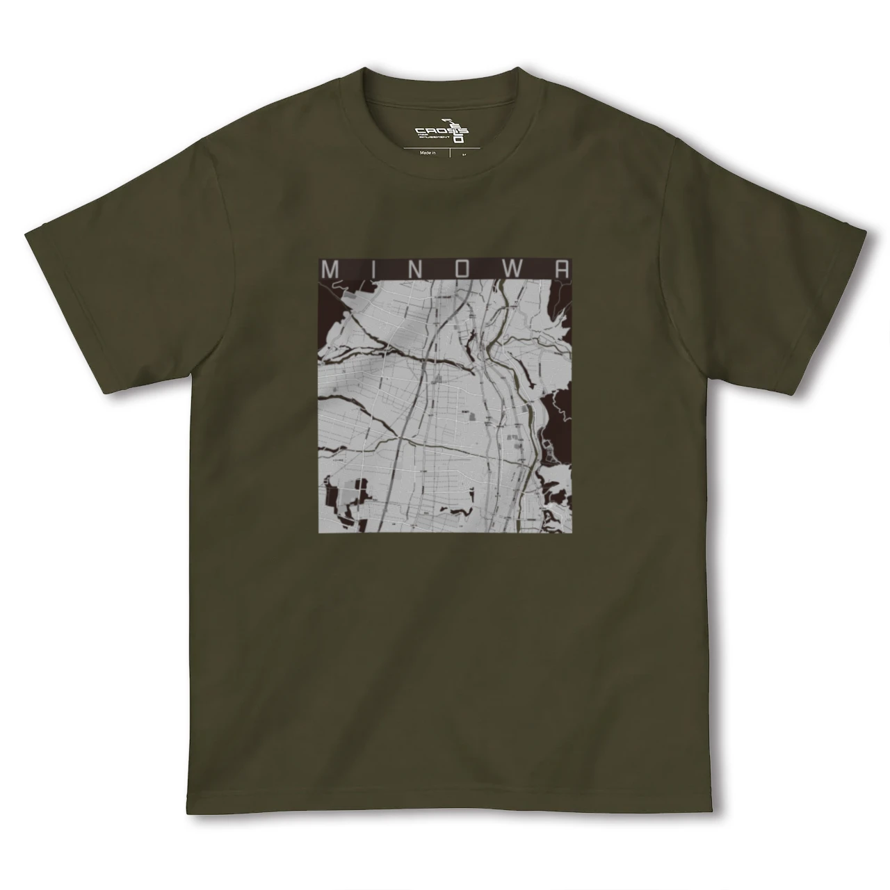 【箕輪(長野県)】地図柄ヘビーウェイトTシャツ
