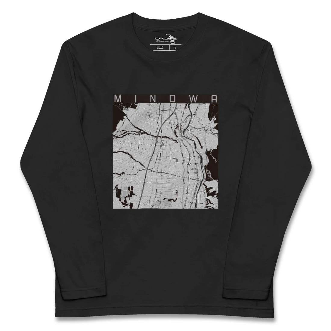 【箕輪(長野県)】地図柄ロングスリーブTシャツ