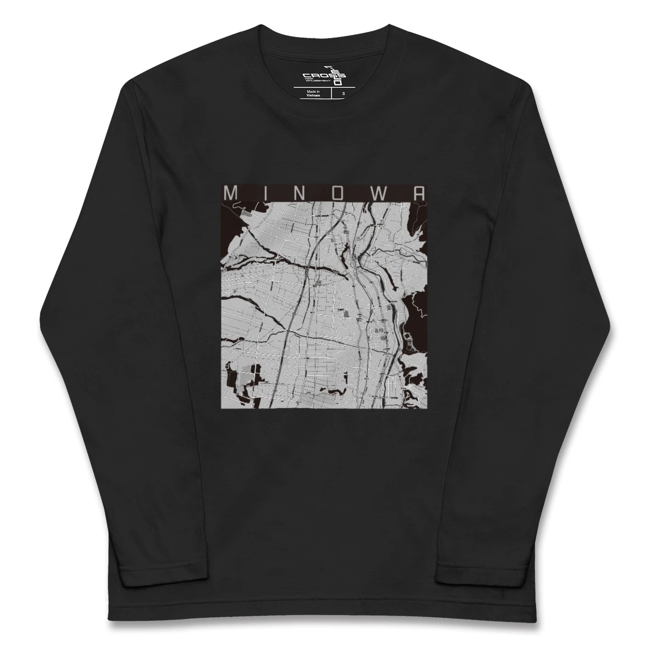【箕輪(長野県)】地図柄ロングスリーブTシャツ