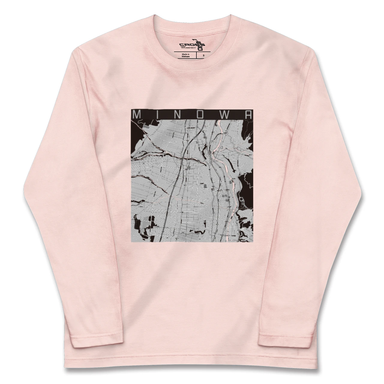【箕輪(長野県)】地図柄ロングスリーブTシャツ