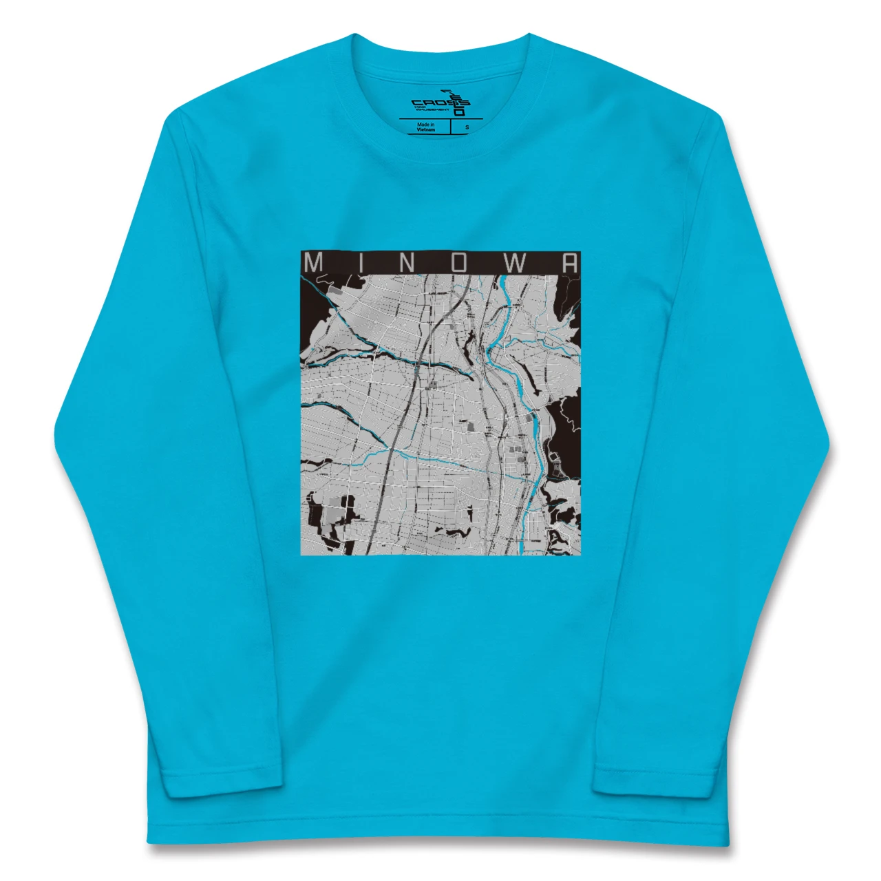 【箕輪(長野県)】地図柄ロングスリーブTシャツ