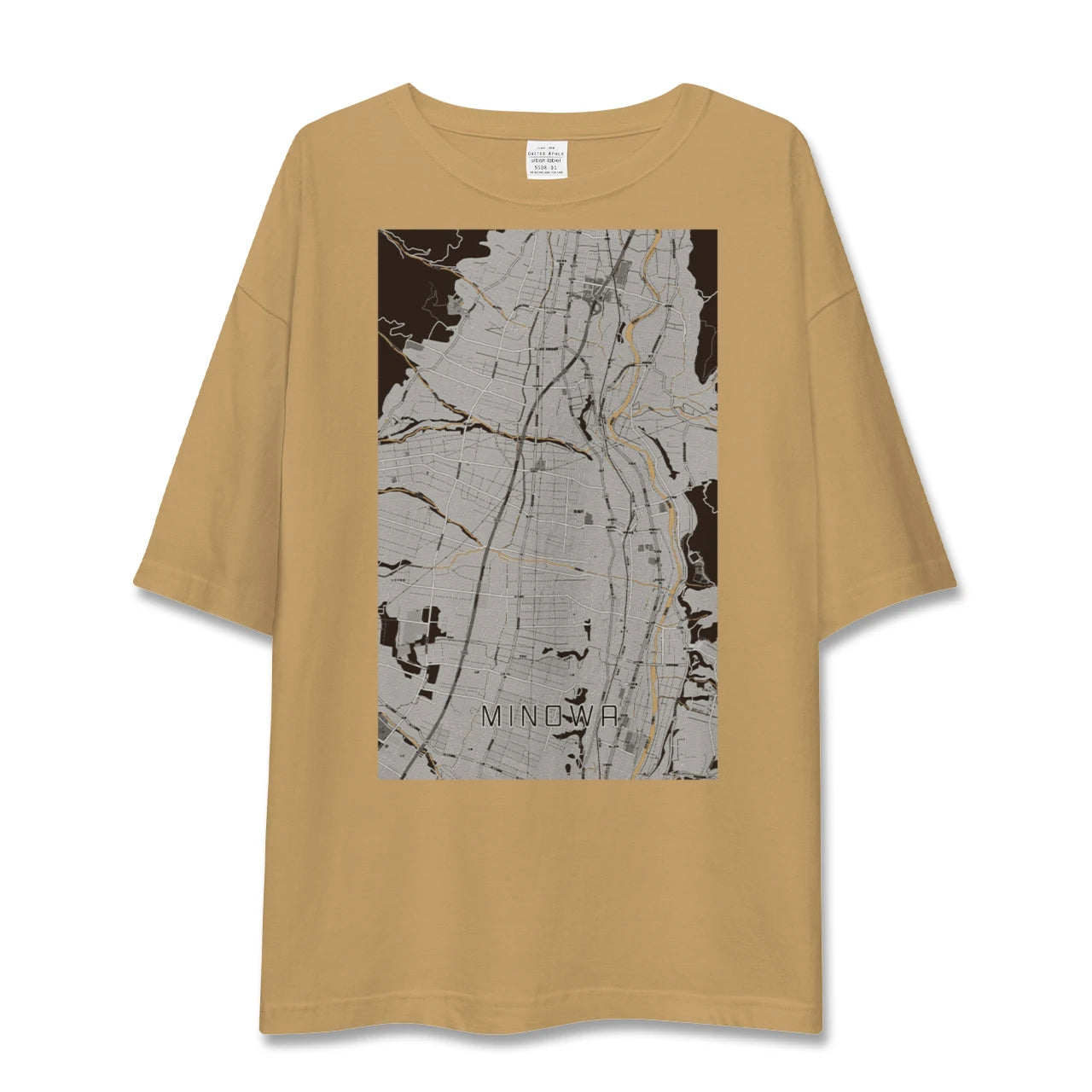 【箕輪(長野県)】地図柄ビッグシルエットTシャツ