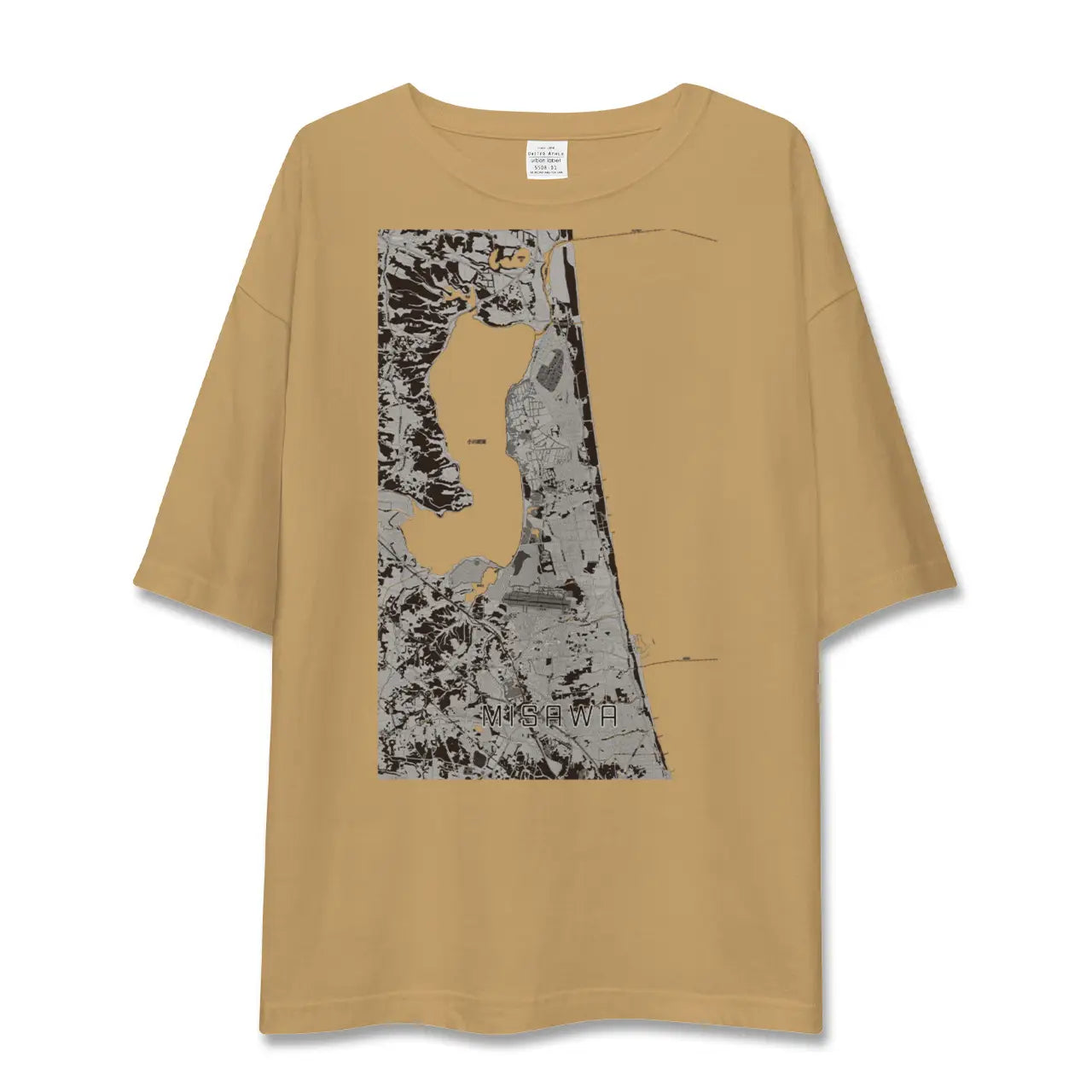 【三沢(青森県)】地図柄ビッグシルエットTシャツ