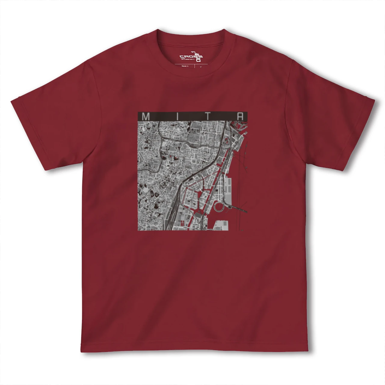 【三田(東京都)(東京都)】地図柄ヘビーウェイトTシャツ