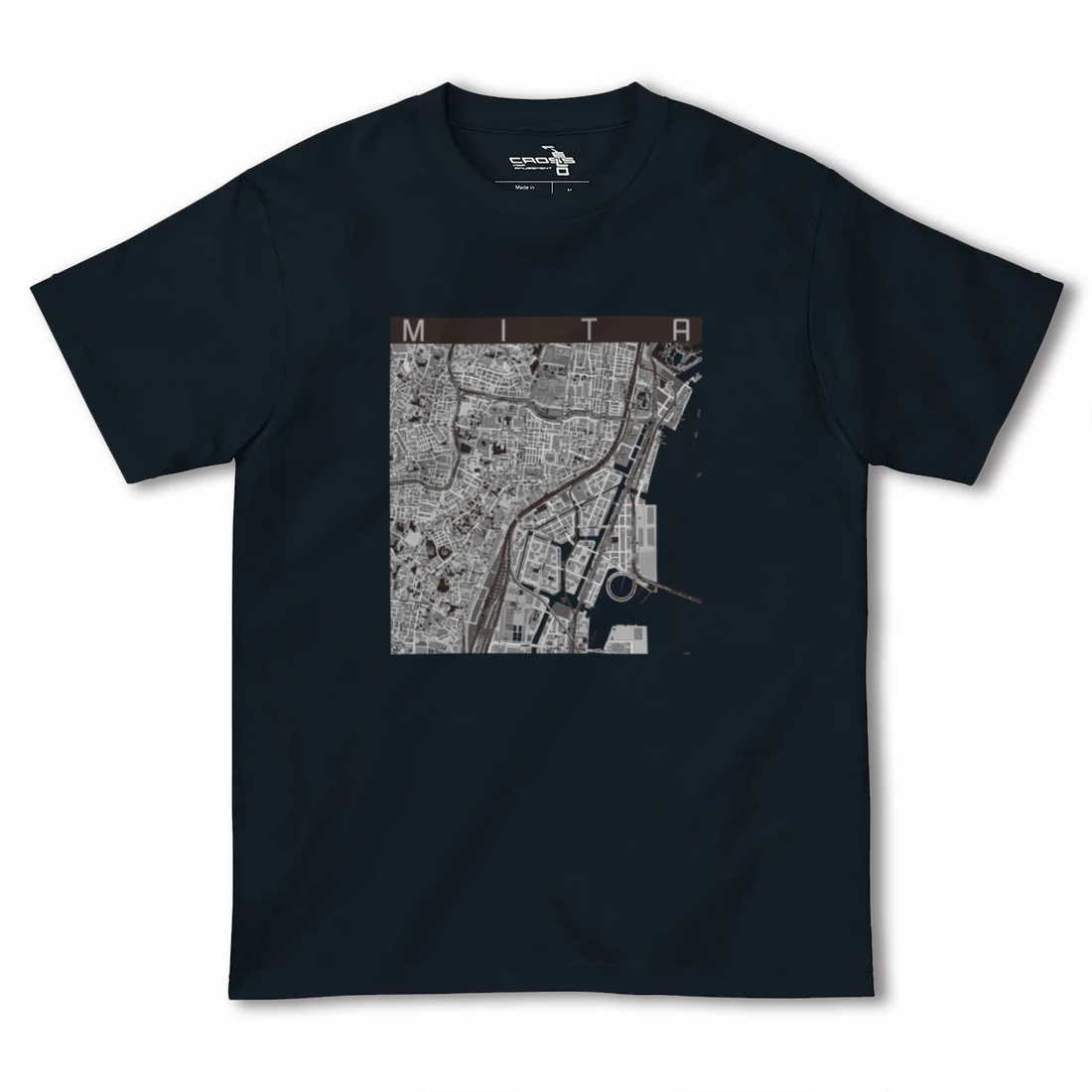 【三田(東京都)(東京都)】地図柄ヘビーウェイトTシャツ