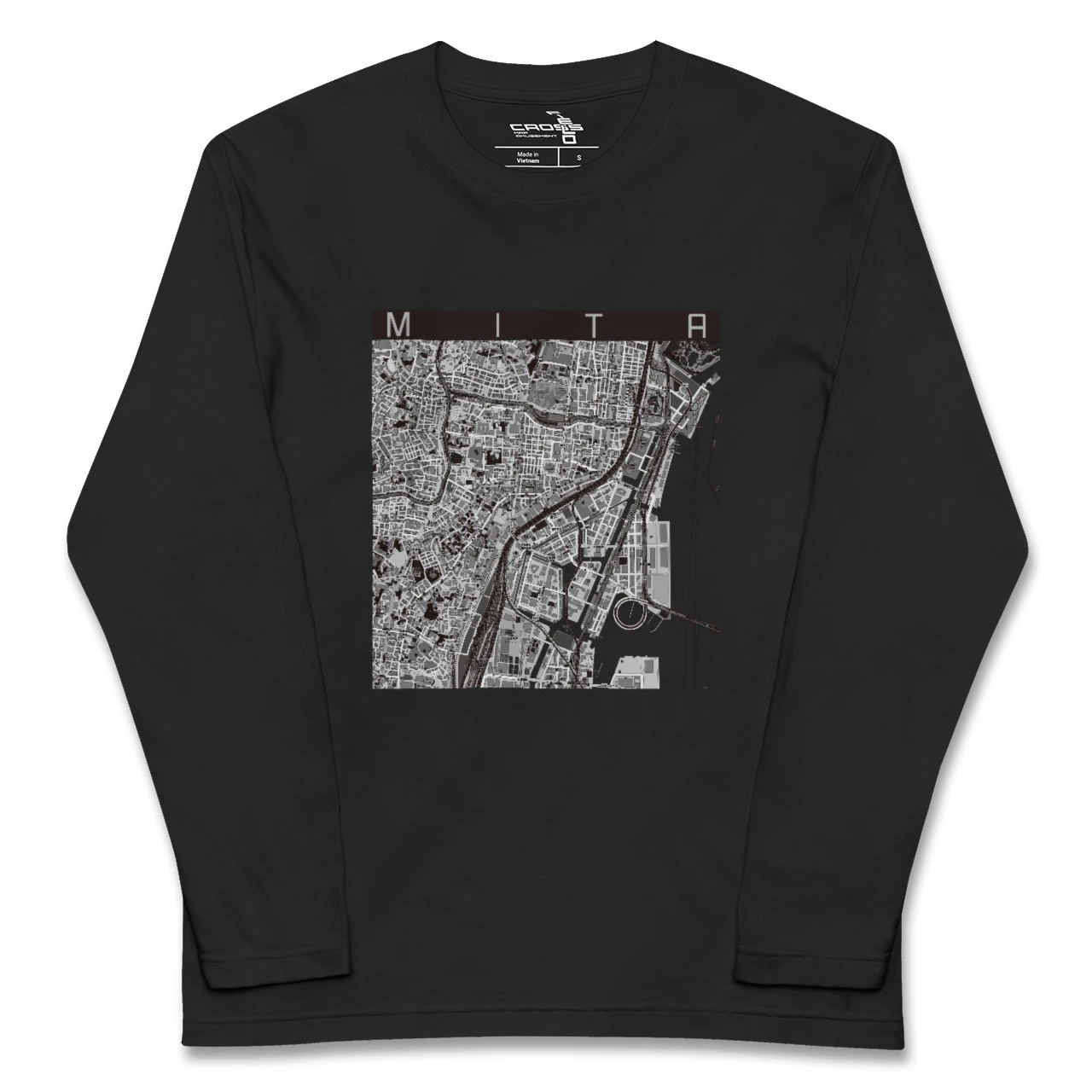 【三田(東京都)(東京都)】地図柄ロングスリーブTシャツ