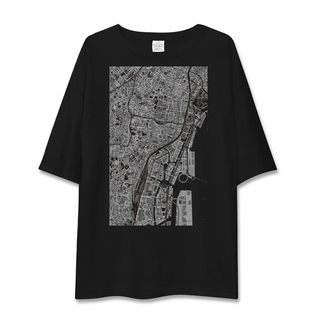 【三田(東京都)(東京都)】地図柄ビッグシルエットTシャツ