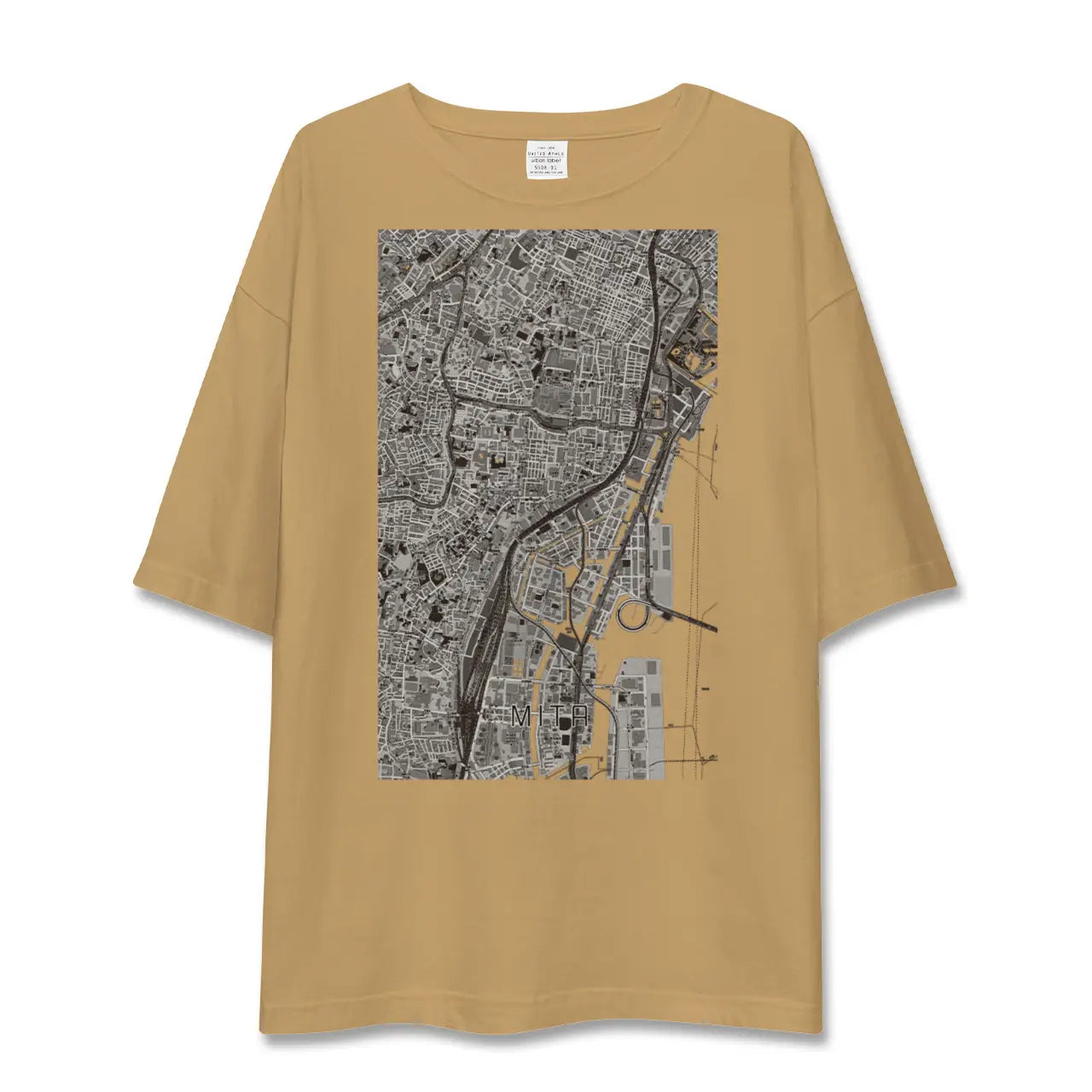 【三田(東京都)(東京都)】地図柄ビッグシルエットTシャツ