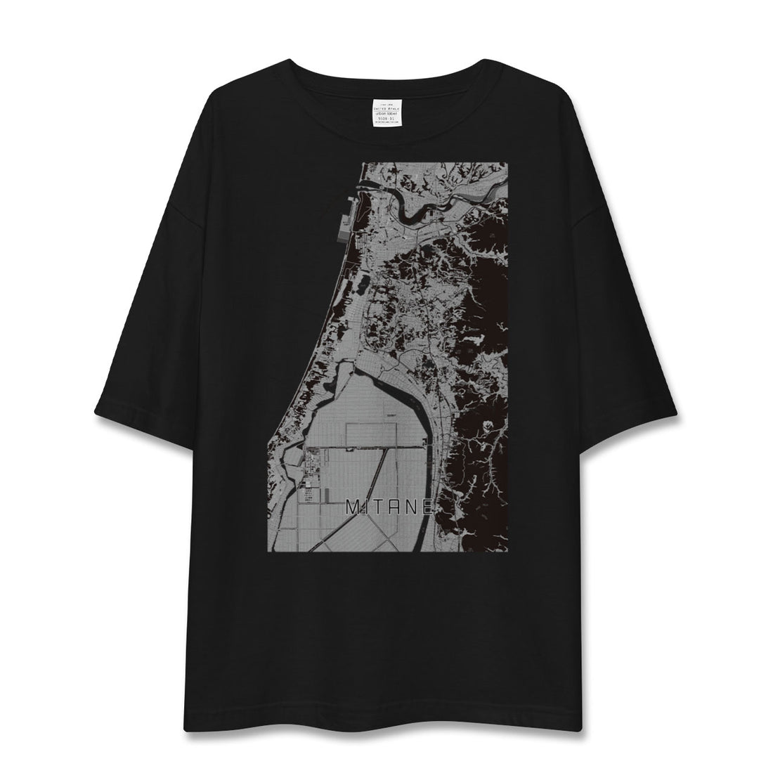 【三種(秋田県)】地図柄ビッグシルエットTシャツ