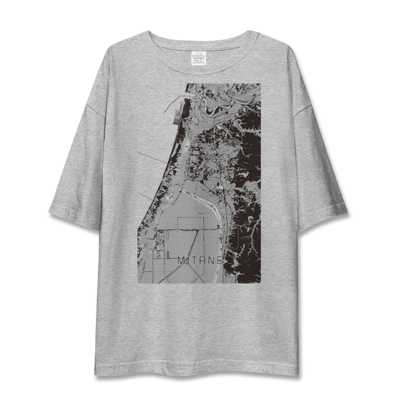 【三種(秋田県)】地図柄ビッグシルエットTシャツ