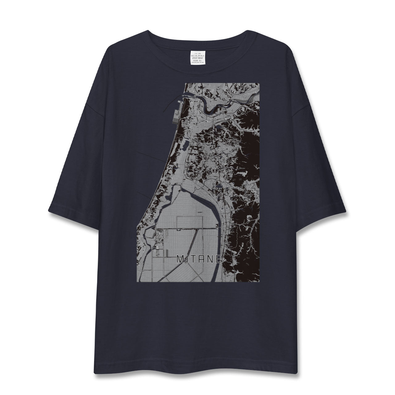 【三種(秋田県)】地図柄ビッグシルエットTシャツ