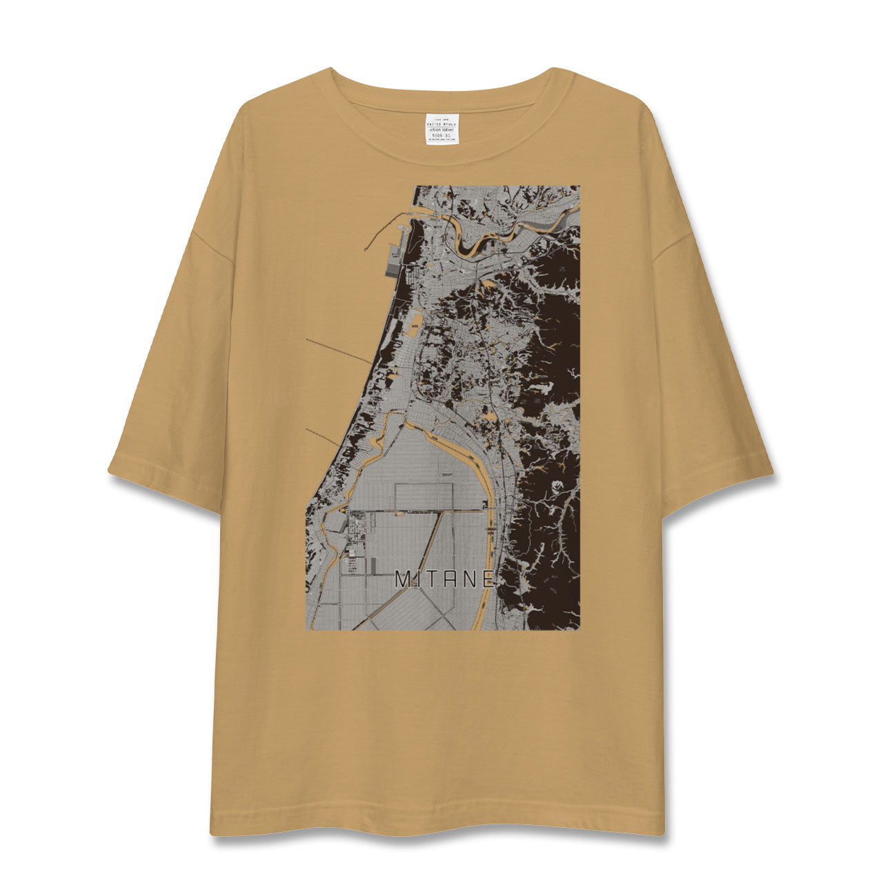 【三種(秋田県)】地図柄ビッグシルエットTシャツ
