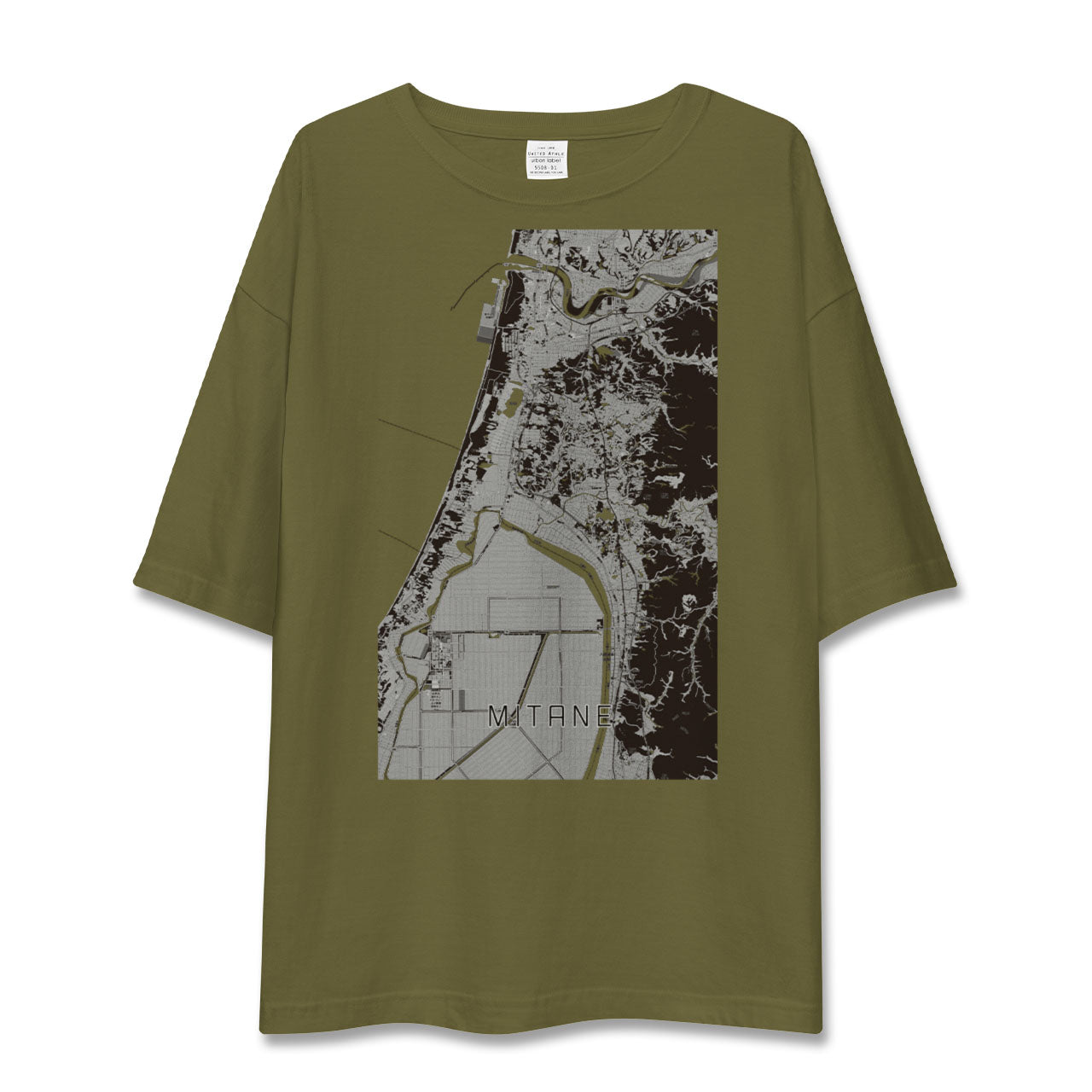 【三種(秋田県)】地図柄ビッグシルエットTシャツ