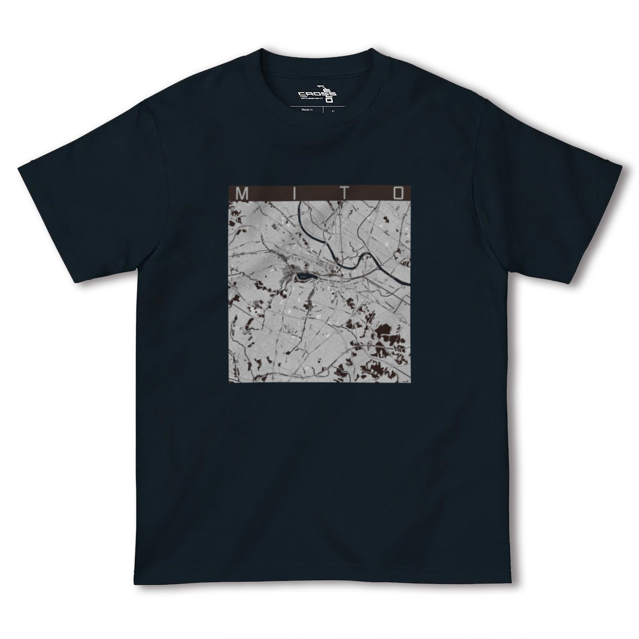 【水戸(茨城県)】地図柄ヘビーウェイトTシャツ