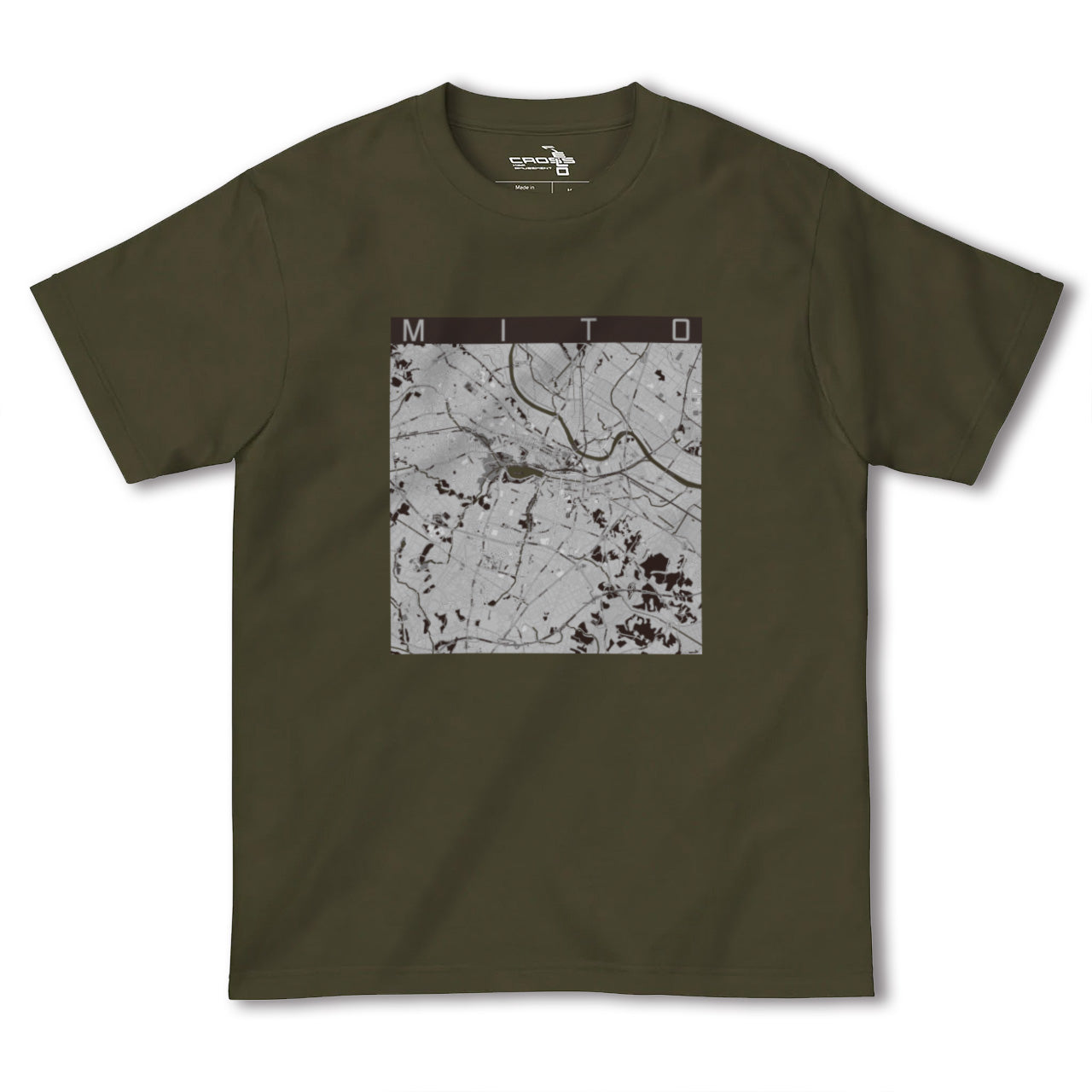 【水戸(茨城県)】地図柄ヘビーウェイトTシャツ