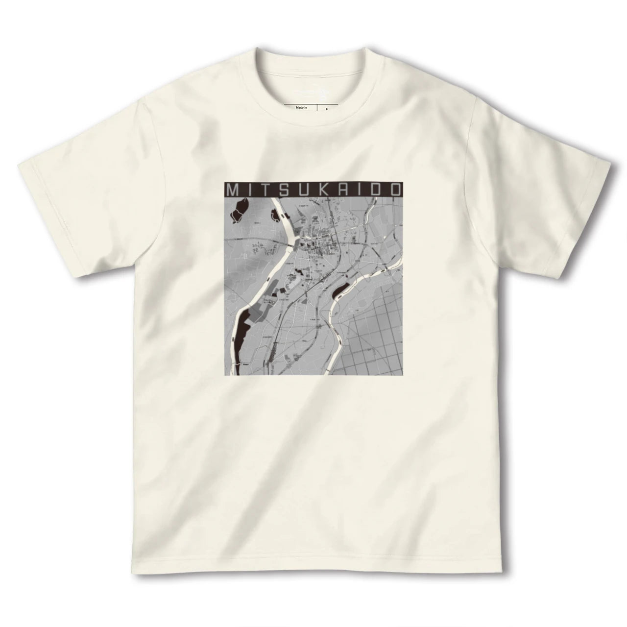 【水海道(茨城県)】地図柄ヘビーウェイトTシャツ