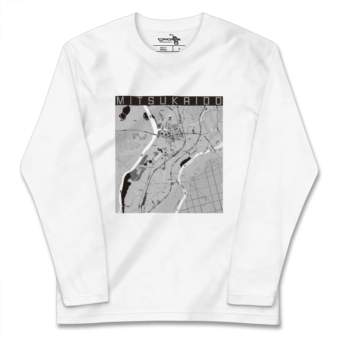 【水海道(茨城県)】地図柄ロングスリーブTシャツ